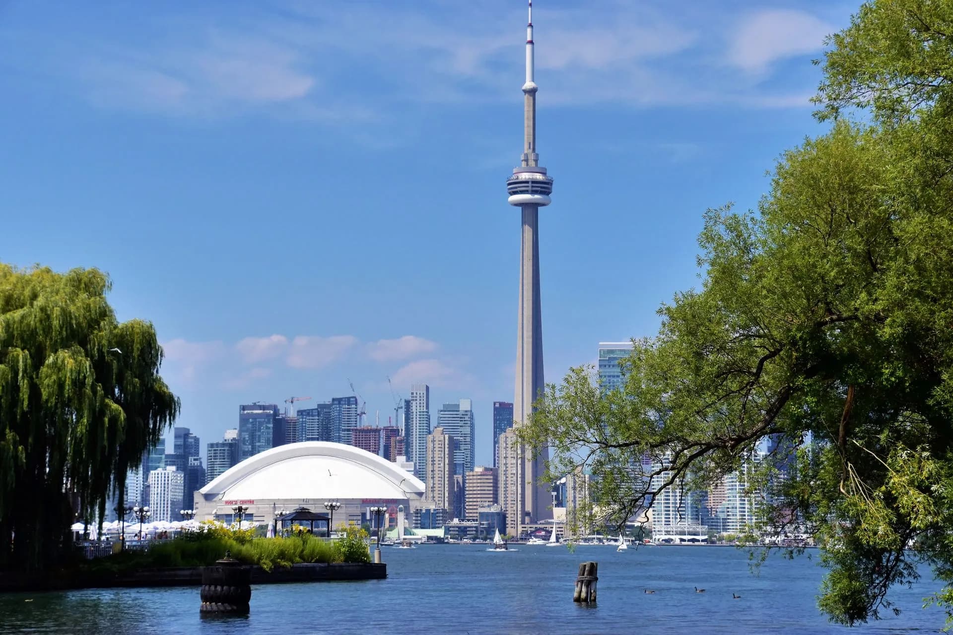 Toronto skyline with the CN Tower seen from the waterfront